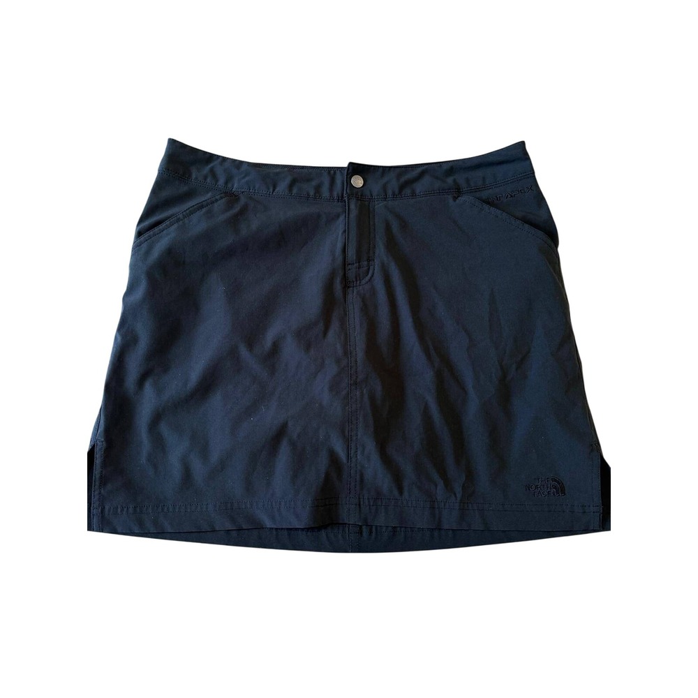 The North Face Apex Skort Womens 8 Black Softshell Hiking Athletic Skirt Shorts